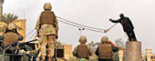 مجسمه معروف صدام حسین ترمیم می‌شود